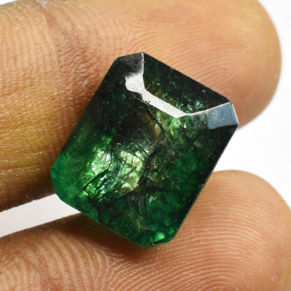 Natural Green Emerald Loose Gemstone 10.90 ct Emerald Cut for Jewelry Making and Gem Collections