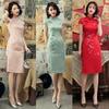 Высококачественное шелковое платье Cheongsam средней длины с вышивкой и цветами, модное улучшенное старое шанхайское платье в китайском стиле