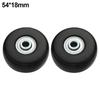 1/2Pair Luggage Wheels 40/50/60mm Rubber Casters Mute Trolley Case Wheels Replacement Axles Suitcase Wheel Parts for Furniture
