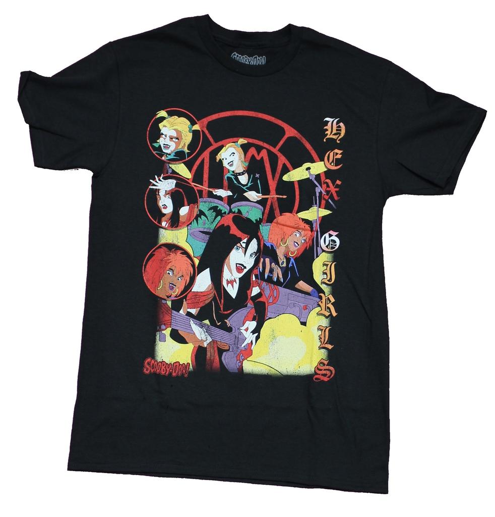 Scooby Doo Unisexs TShirt Hex Girls Rocking Out Character Circles Image