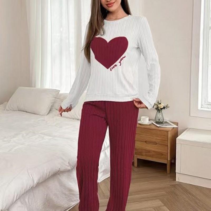 Ladies Long Sleeve Pajama Set Soft Loungewear Women All S-XXXL