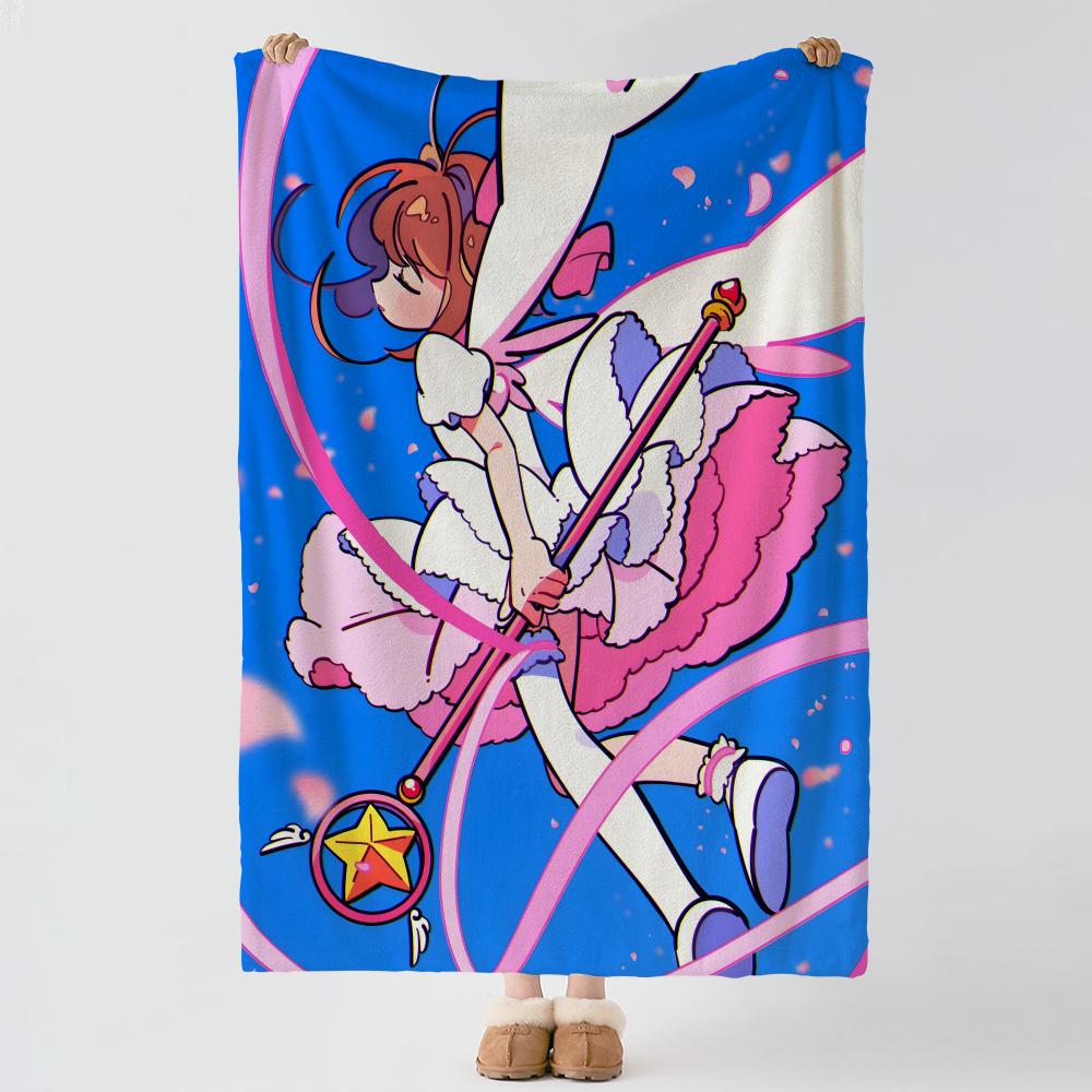 Аниме C-Cardcaptor Sakura-A Бросок Толстое Уютное Фланелевое Одеяло, Многоцелевое Использование В Помещении На Улице Ежедневный Сон