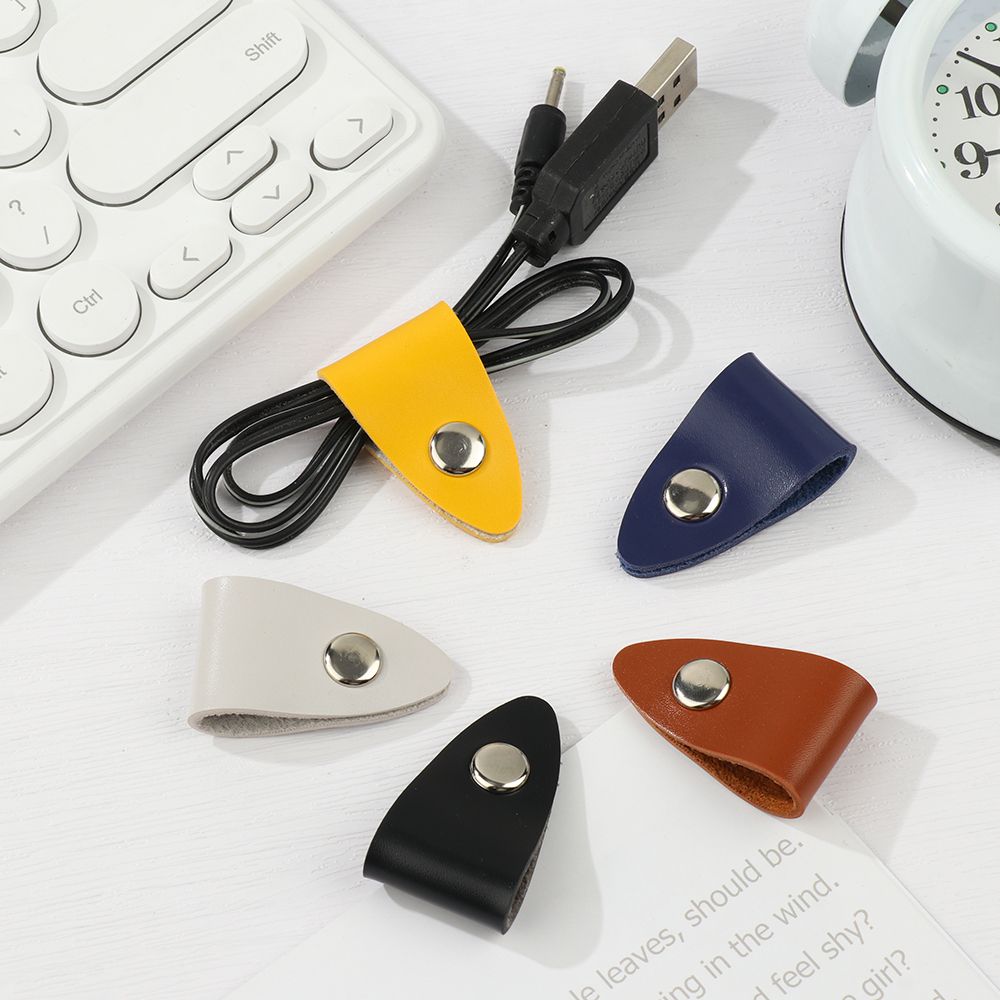 Data Line Wire Ties Cable Winder Cord Holder Organizer Cable Management Leather Cable Straps