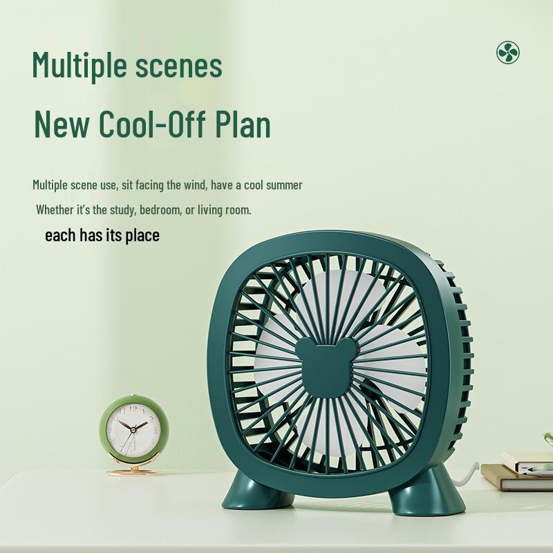 USB-Powered Mini Desktop Fan for Office and Dorm Use