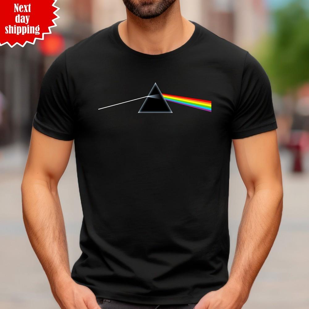 Футболка Floyd Dark Side Of The Moon Розовый Альбом Новая Радужная Принтованная Унисекс Футболка