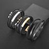 Fashion Stainless Steel Charm Men Bracelet Magnetic Clasp Braided Mutilayer Leather Wrapping Punk Rock Bangles Man Jewelry Gift