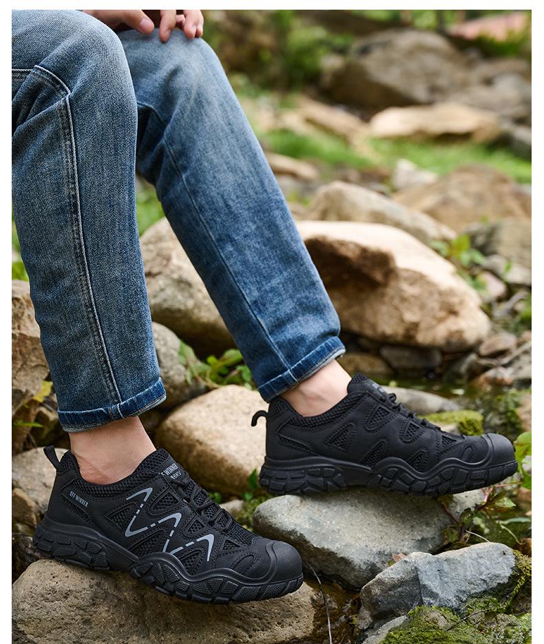 Unisex Lightweight Safety Shoes: Anti-Smash, Anti-Puncture, Insulation, Breathable, Odor-Resistant Protection for Cross-Border Labor.