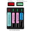 Быстрое зарядное устройство 18650/14500 с кабелем Type 4.2V Литиевая батарея 4 слота Фонарик с сильным светом Интеллектуальное зарядное устройство