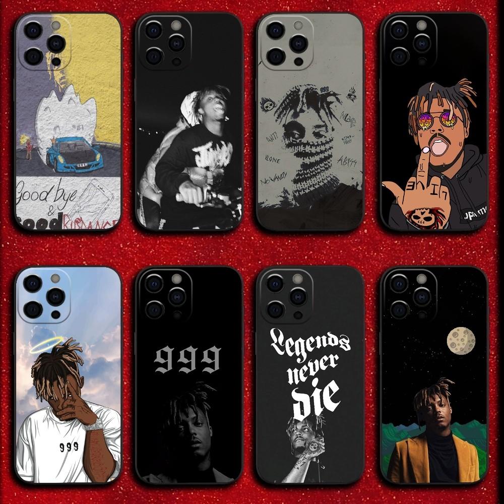 Чехол для телефона Rapper 999 J-Juice W-WRLD для iPhone 16,15,14,13,12,11,Pro,X,XS,Max,XR,Plus,Mini Мягкий черный чехол