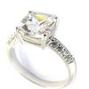 Bague Argent 'Sissi' blanc
