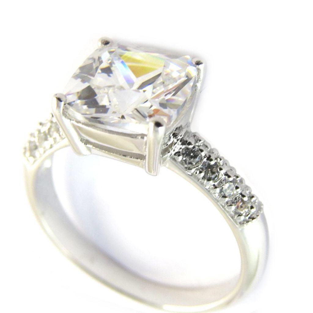 Bague Argent 'Sissi' blanc
