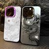Luxury Dragon Totem Anti-drop Armour Case For iPhone 16 15 Pro Max 15 14 13 12 11 Pro XR XS 7 8 Plus Lens Protect Plating Cover