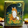 Fox Leather Grimoire: Vintage Spell Book of Shadows, Witchcraft Journal