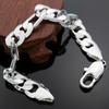 925 Silver Plated Jewelry 12MM Three Rooms One To Three To One Men's and Women's Bracelet Chain Jewelry