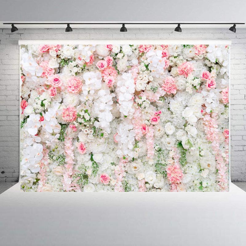Rose Flower Wall Backdrops Wedding Birthday Floral Theme Party Background