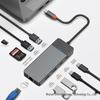 Многопортовый USB-C хаб WIWU: 4 USB, 100 Вт PD, USB-C 3.1, SD/TF, LAN-адаптер