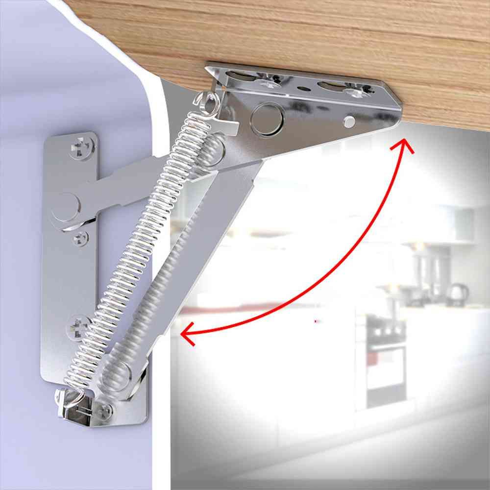 2 шт. мебельный клапан верхний подъемный держатель шкафа скрытый шарнир дверца шкафа поддержка пружинные петли поддон