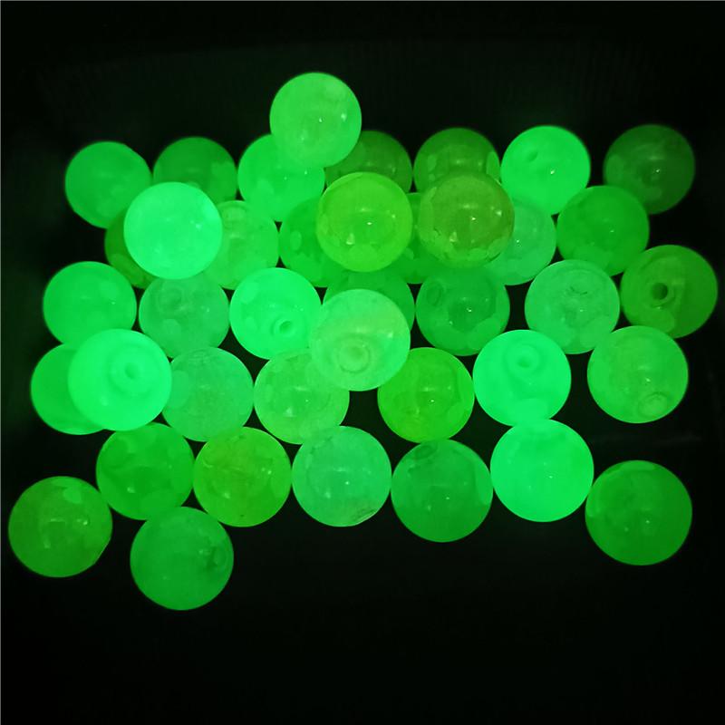Home Party Supplies Acrylic UV Dazzle Necklace Accessories Fashion 10/12/14mm Bracelet Jelly Color Luminous 10pcs Beaded Material Round Beads DIY