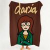 cartoon D Daria T The S Series Throw Flannel Throw Blanket Suitable for Sofa Living Room Bedroom