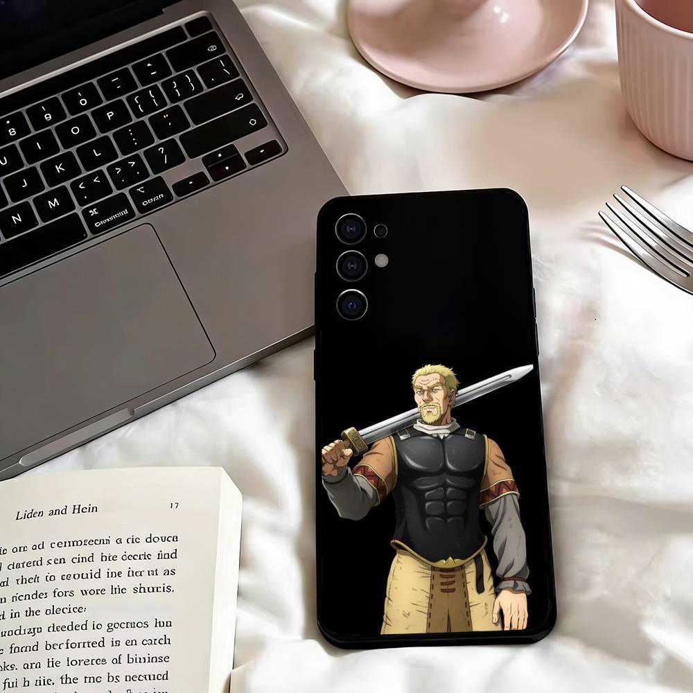 Anime Vinland-d Saga Askeladd Phone Case For Samsung S25,S24,S21,S22,S23,S30,Ultra,S20,Plus,Fe,Lite,Note,10,Black Cover
