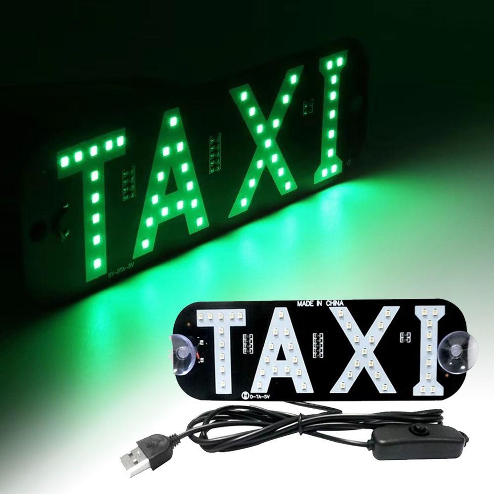 T-A-X-I LED Taxi Sign Light Creative Auto Indicator Lamp Taxi Led Light Panel Accessories