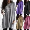 Autumn Fashion Women Long Sleeve Blouse Letter Printed Casual Pocket Faith T-Shirt Ladies Blouse Tunic Tops Plus Size