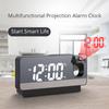 Projector Alarm Clock LED Digital Watch Table Electronic Desktop Clocks USB Wake Up with 180° Time Projector Temperature