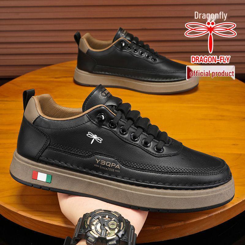 Мужские мокасины Qingting из натуральной кожи в стиле Business Casual - Мягкие, износостойкие, корейский стиль