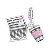 925 Silver Tennis Pendant Bracelet Charms for Women Fine Jewelry DIY Party Beads Gifts Accessories