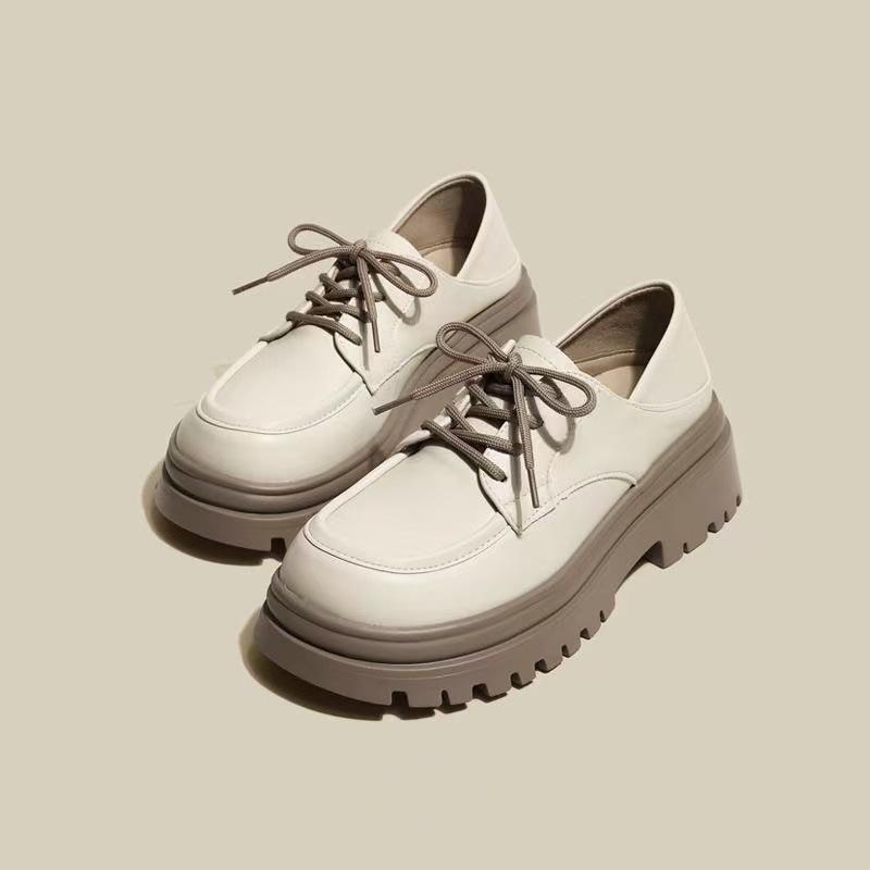Женские туфли на платформе в британском стиле, весна 2025, маленькие туфли-бублики, jk college single, мокасины со шнуровкой