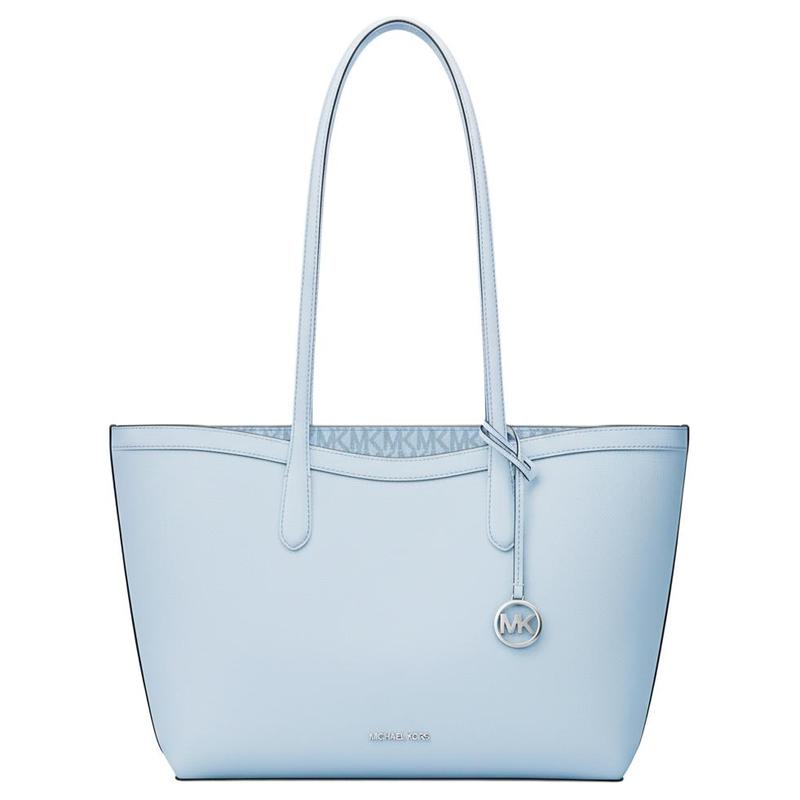 Michael Kors Сумка-тоут Arden из нубука с серебряной фурнитурой, большая, женская, синяя