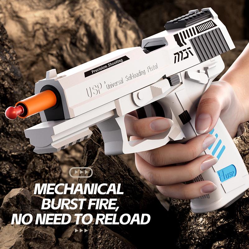 Метательный снаряд USP игрушечный пистолет мягкая пуля страйкбольный гранатомет для спорта на открытом воздухе CS игровой пистолет шутер оружие для детей подарок