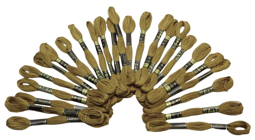 IBA Indianbeautifulart Набор из 25 предметов Якорь Вязание Тусклый Оливково-Зеленый Хлопчатобумажная пряжа Вышивка