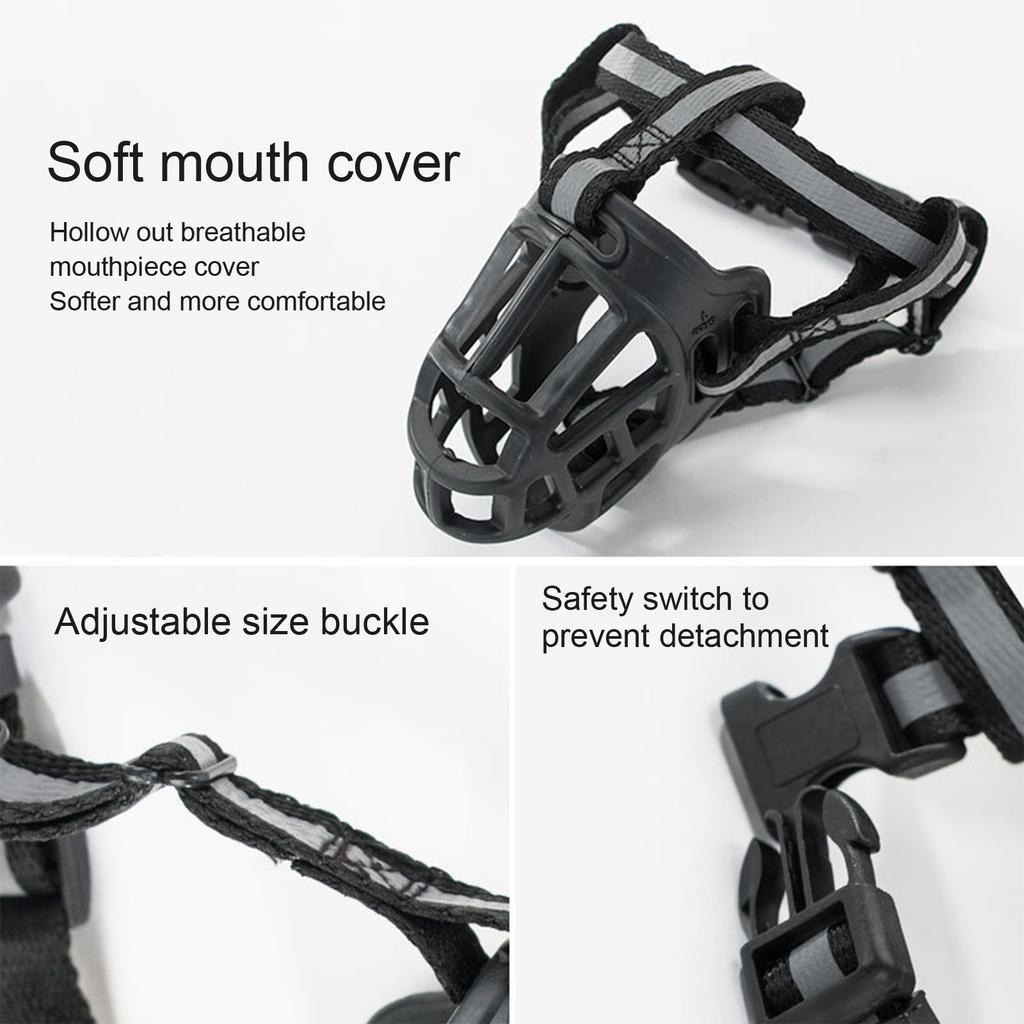 Soft Silicone Pet Dog Muzzle Breathable Basket Muzzles Comfy For Small Medium Large Dogs Stop Biting Barking Dogs Mouth Cover