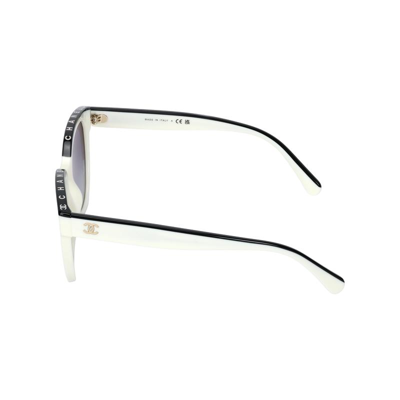 CHANEL [Available prescriptions] temple logo butterfly sunglasses women's white