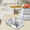 Одноразовые прямоугольные контейнеры из алюминиевой фольги для еды