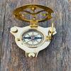Brass Sundial Compass Marine Fully Functional Nautical Compass 3 Inch