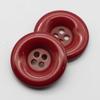Red Wine Four-Hole Resin Button for Sweaters and Coats