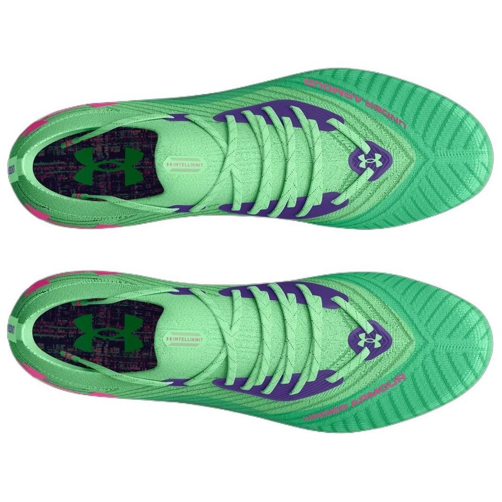 Under Armour UA Shadow Искусственный газон Амортизирующие Прочные Футбольные бутсы Мужские Футбольные бутсы Зеленый Розовый 3027239-300