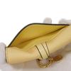 Used 9656 Alphabet Card Holder CHC21WP015F57 7946 Current Pastel Pass Case Unused Logo Medal Charm Yellow Women's from