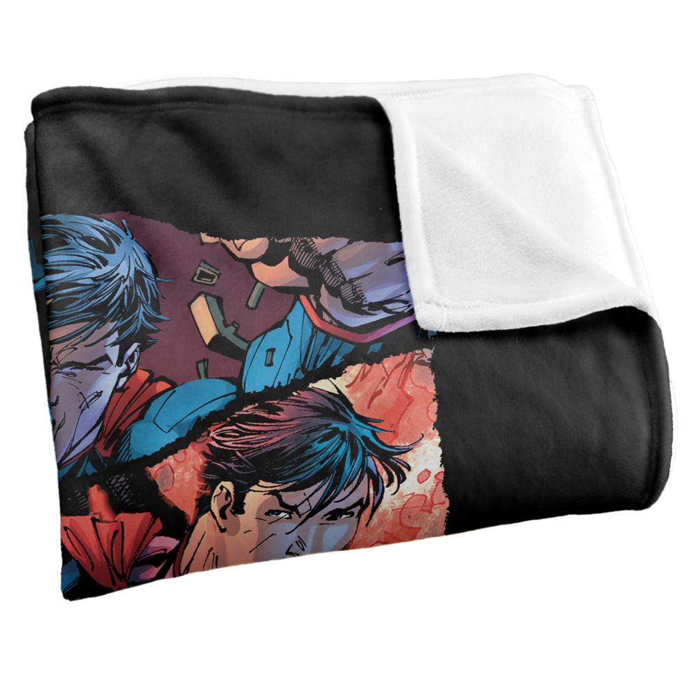 Superman Torn Silky Collage Supersoft Blanket