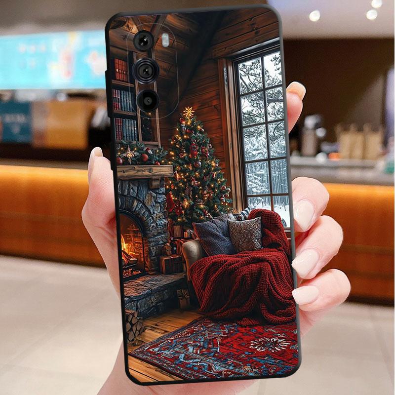 Phone Case For Motorola Edge 50 40 Pro 60 50 40 30 Ultra Neo Fusion Moto G Play G Stylus G Power G Christmas Light Tree