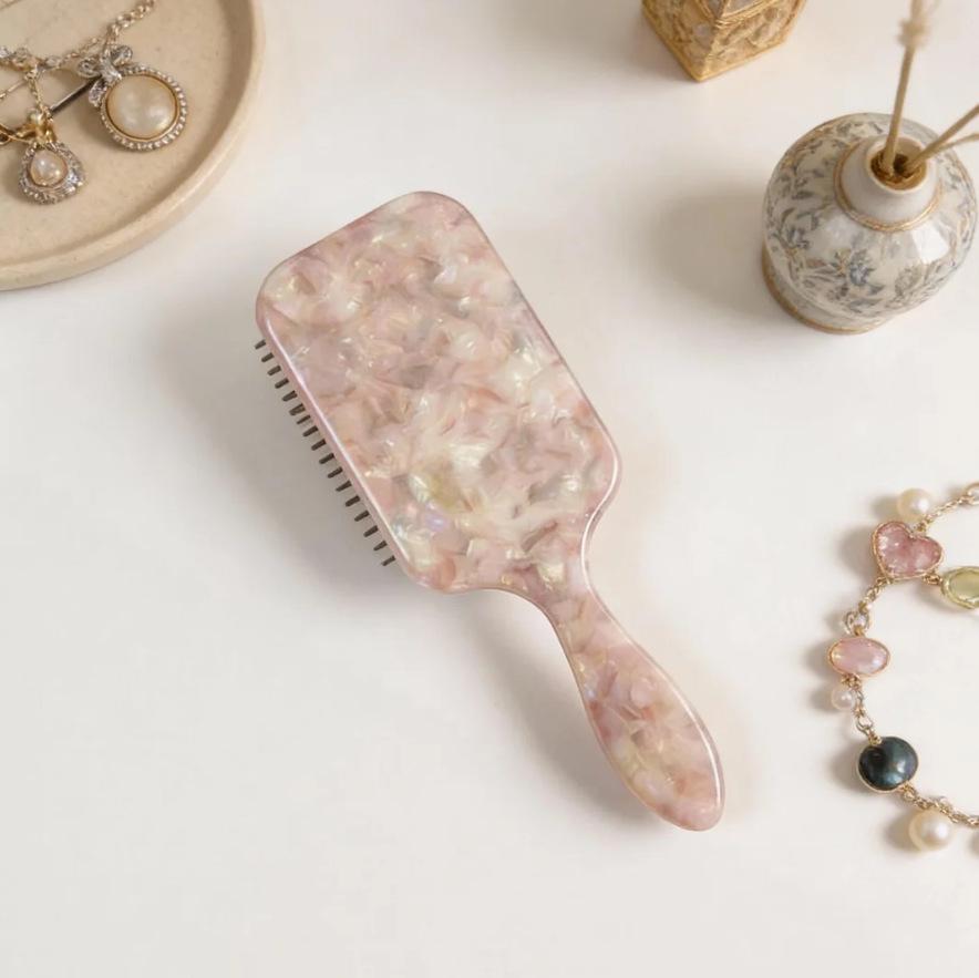 Высококачественный гребень для волос из черепахового ацетата - с воздушной подушкой, милый дизайн, идеально подходит для девочек