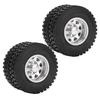 Metal Alloy Rear Wheel Hub Rims with 22mm Width Rear Rubber Loader Wheels for Tamiya 114 RC