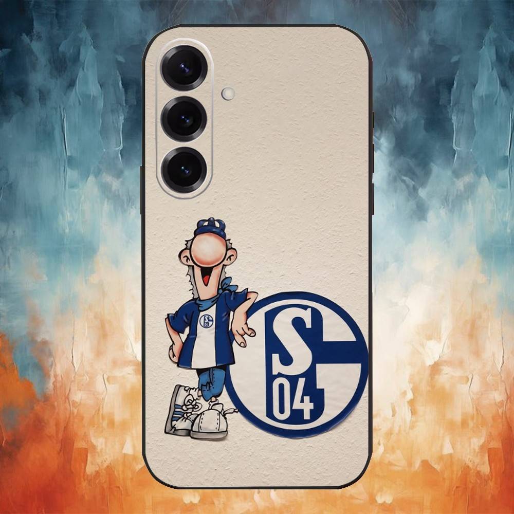 Чехол для телефона команды S-Schalke 04 для Samsung Galaxy A20, 21s, 22, 31, 32, 52, 53, 72, 73, 80, 91 Мягкий черный корпус