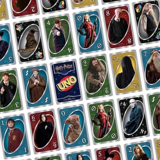 Mattel Game UNO Harry Potter Party Goods Card 2-10 Players Ages 7 Up Navy FNC42