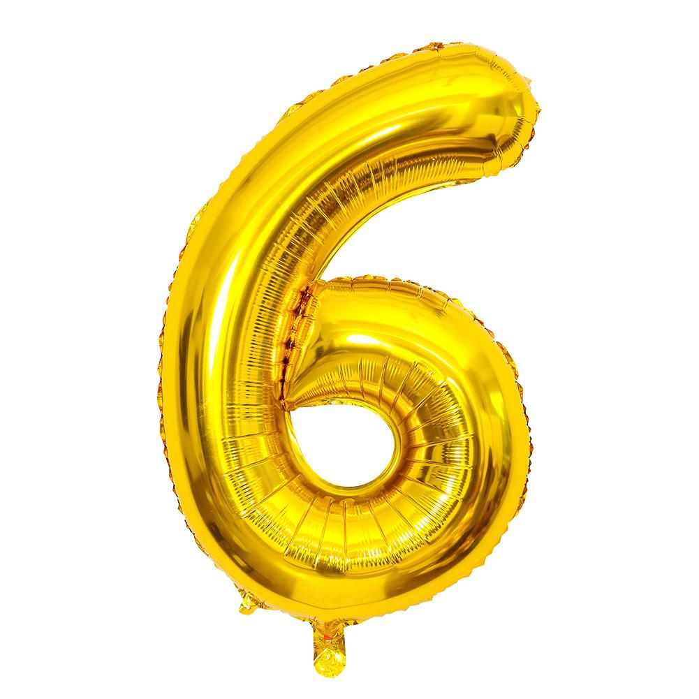 32-Inch US Number Birthday Party Balloons - Individual Aluminum Film