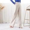 Summer Womens Pants Cotton Linen Waist Colors Wide Leg Trousers Female Street Style