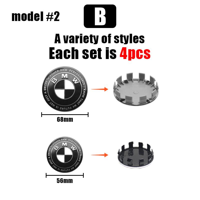 AXLUY1 4Pc 68mm 56mm Wheel Center Cover Wheel Hub Center Integrated Cover Logo For BMW G20 G32 G11 X3 X5 X4 X6 X7 G30 G12 F40 F30 X1 X2