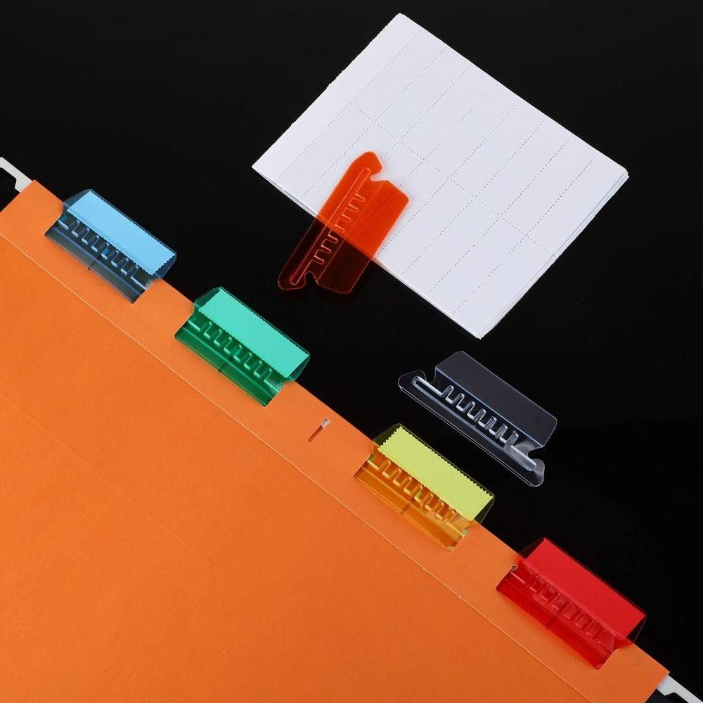 60/100Pcs PVC File Folder Tabs Distinguish Hanging Files Clear To Read Hanging File Folder Labels Quick Identification